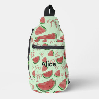 Watermelon with Bow Sling Bag