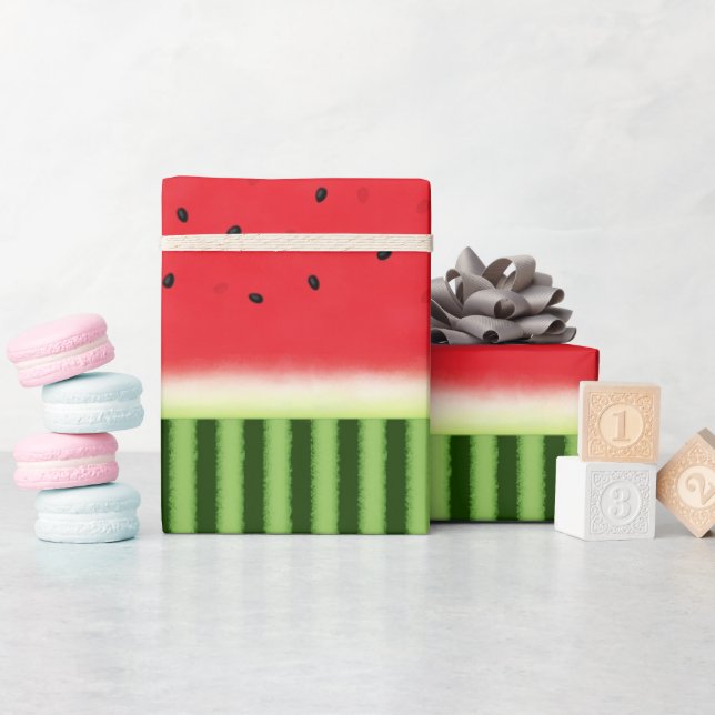 Watermelon with Rind (1) Wrapping Paper (Baby Shower)