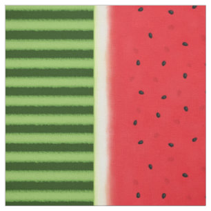 Watermelon with Rind & Peel (small scale) Fabric