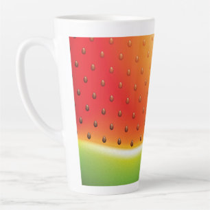 Watermelon with Seeds Background  Latte Mug