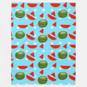 Watermelon With Slice Fleece Blanket