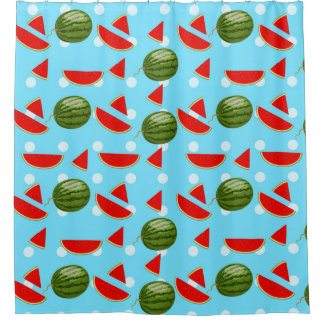 Watermelon With Slice Shower Curtain