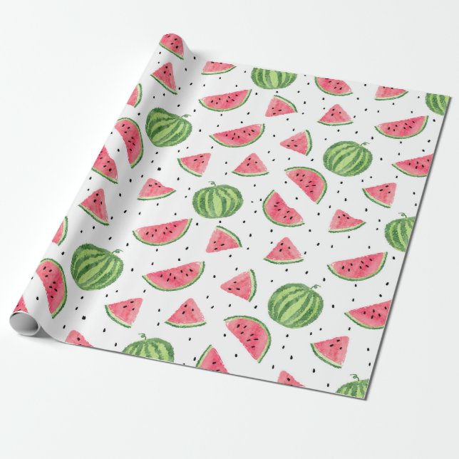 Watermelon Wrapping Paper (Unrolled)