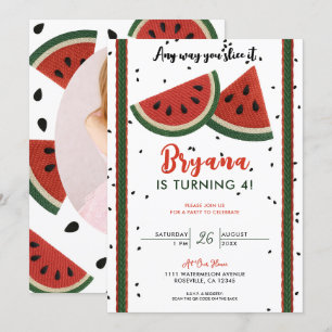 Watermelon Yarn Any Way You Slice it Party  Invitation