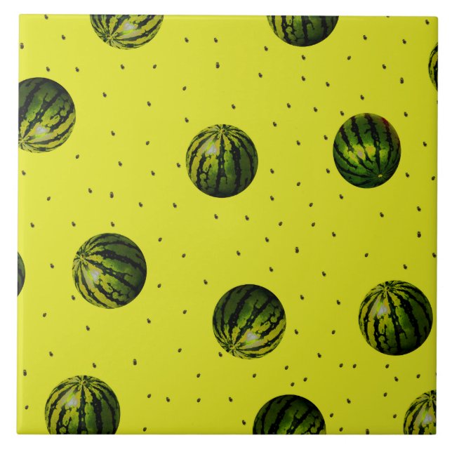 watermelon yellow with seeds tile (Front)