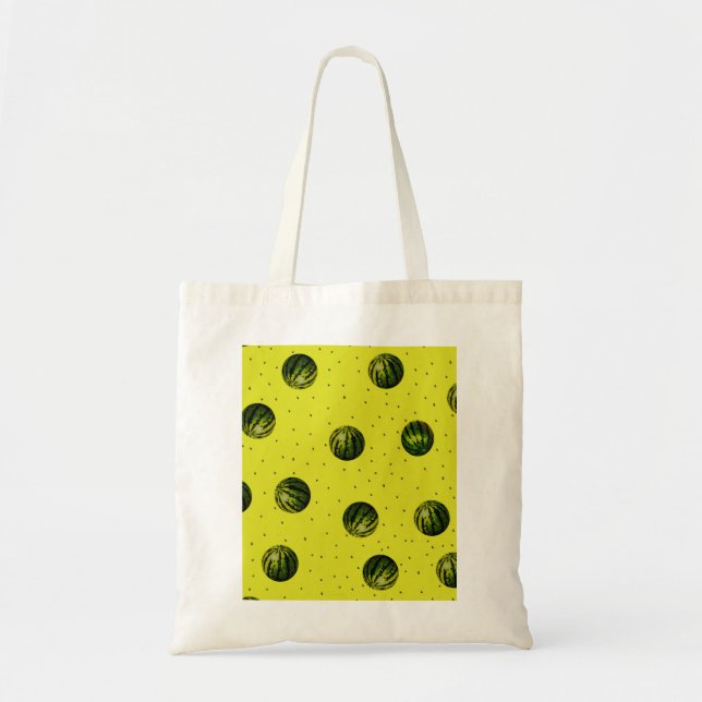 watermelon yellow with seeds tote bag (Front)