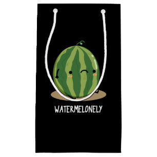 Watermelonely Funny Watermelon Fruit Pun Dark BG Small Gift Bag