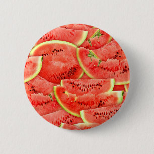 watermelons 6 cm round badge