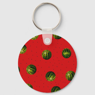 watermelons and seeds red products key ring
