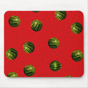 watermelons and seeds red products mouse pad