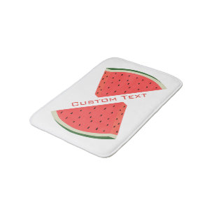 Watermelons Bath Mat Sweet - Your Text - Name