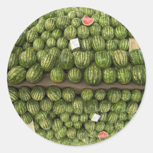 Watermelons Classic Round Sticker