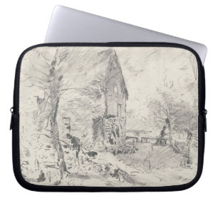 Watermill at Newbury (pencil) Laptop Sleeve