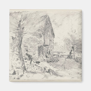 Watermill at Newbury (pencil) Magnet
