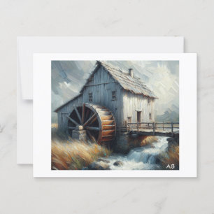 Watermill,  postcard
