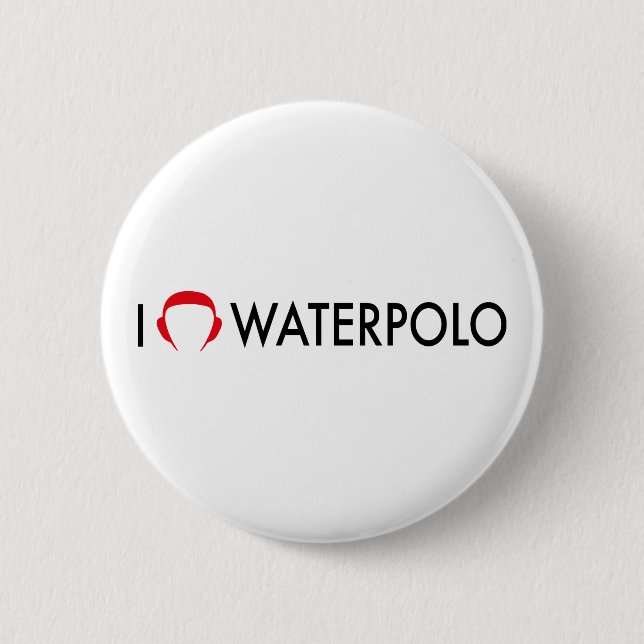 waterpolo 6 cm round badge (Front)
