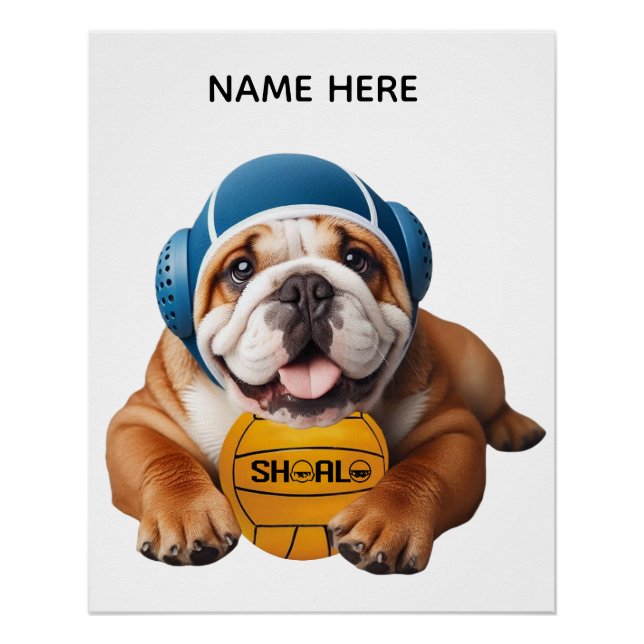Waterpolo Bulldog Poster (Front)