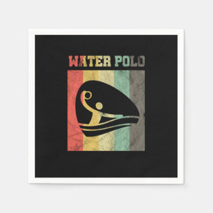 Waterpolo Vintage Retro Swimming Watersports Swimm Napkin