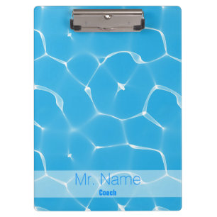 Waterpool Coach Custom Name Clipboard