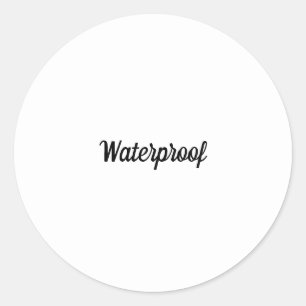 Waterproof Black White Splash Free Package Label