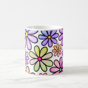 Waterproof Flowers: Elegant Mug, Blooming Style Coffee Mug