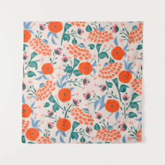 waterproof flowers pattern   tapestry