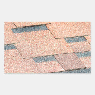 Waterproof fragment of a covering of a roof rectangular sticker