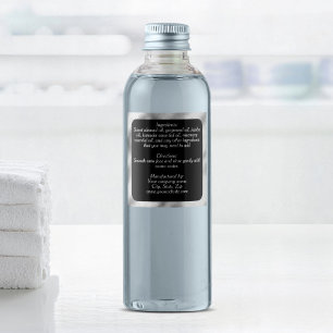 waterproof ingredients label black silver square 2