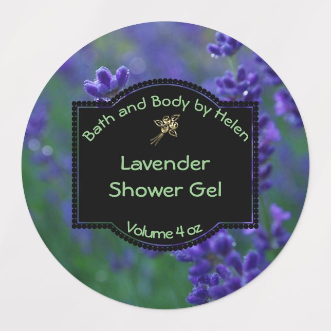Waterproof Lavender Bath and Cosmetics Label (Design 1)