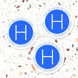 Waterproof Minimalist Modern Blue & White Labels