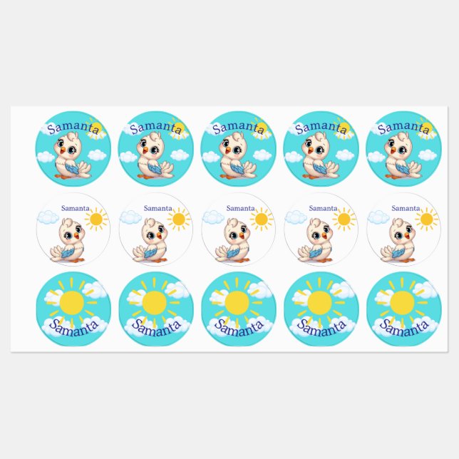  Waterproof Name Labels for Baby & Kids (Sheet)