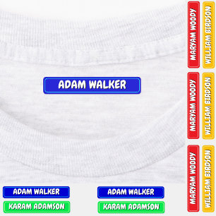 Waterproof Name Labels for Camp, School & Daycare