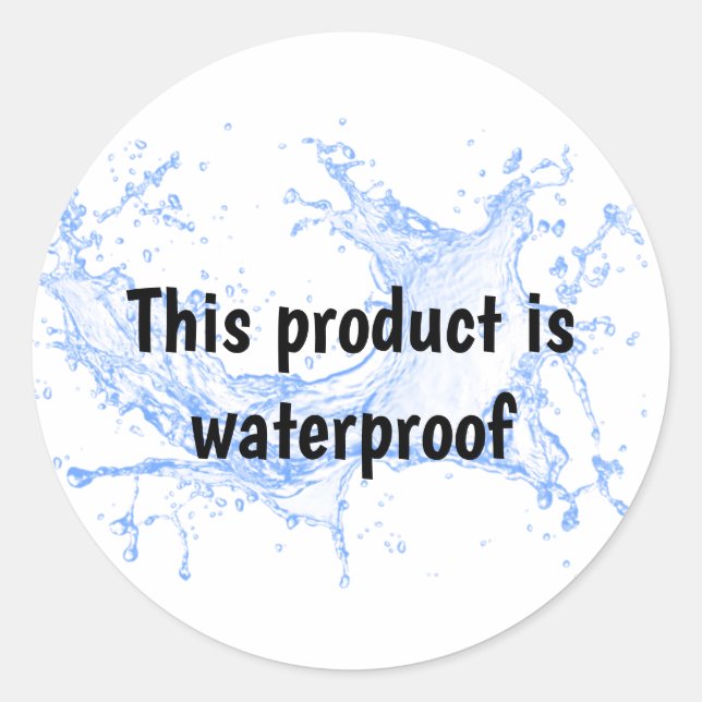 Waterproof product package seal label sticker (Front)