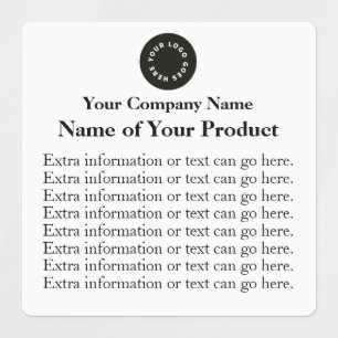 Waterproof Soap or Cosmetics Label w Logo - square