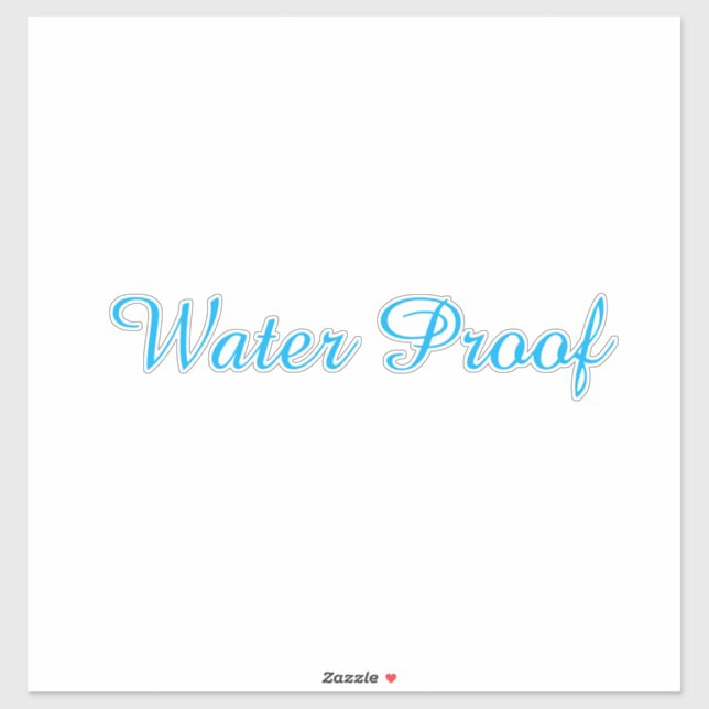 Waterproof Splash Free Package Blue Custom Text (Sheet)