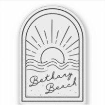 Waterproof transparent Bethany Beach sticker