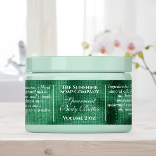 Waterproof vintage style green foil soap cosmetics