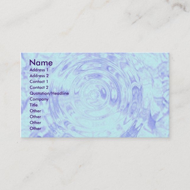 Water's Circles Business Card (Front)