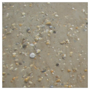 Water's Edge Stones Shells Beach Ocean Sand Summer Fabric