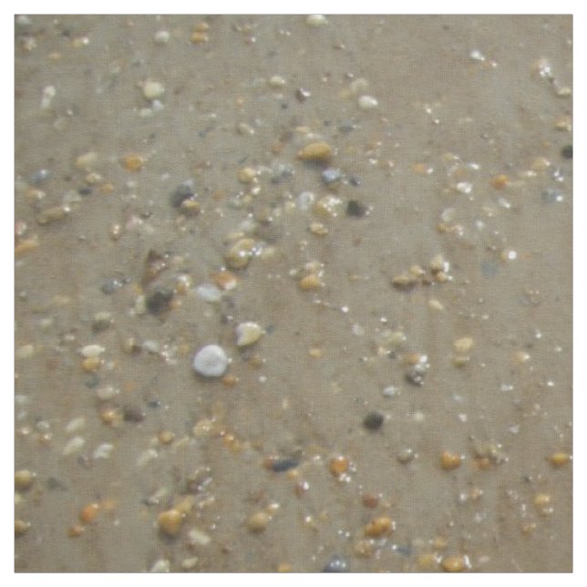 Water's Edge Stones Shells Beach Ocean Sand Summer Fabric (Swatch)