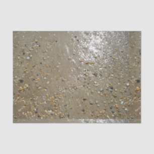 Water's Edge Stones Shells Beach Ocean Sand Summer Tissue Paper