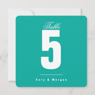 Waters Edge Wedding   Solid   Table Number