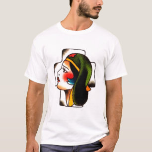 Waters girl head by Gentle tattoo flash T-Shirt