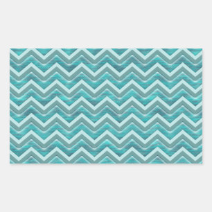 Waters Glitter Chevron Pattern Rectangular Sticker