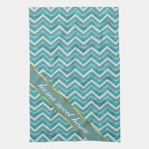 Waters Glitter Chevron Pattern Tea Towel