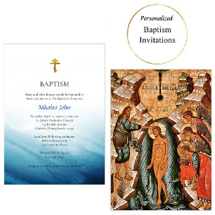 Waters of Eternal Life Orthodox Baptism Invitation