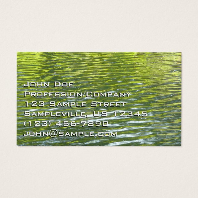 Waters of Oak Creek Yellow and Green Nature Photo (Front)