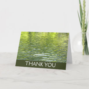 Waters of Oak Creek Yellow and Green Nature Photo Thank You Card