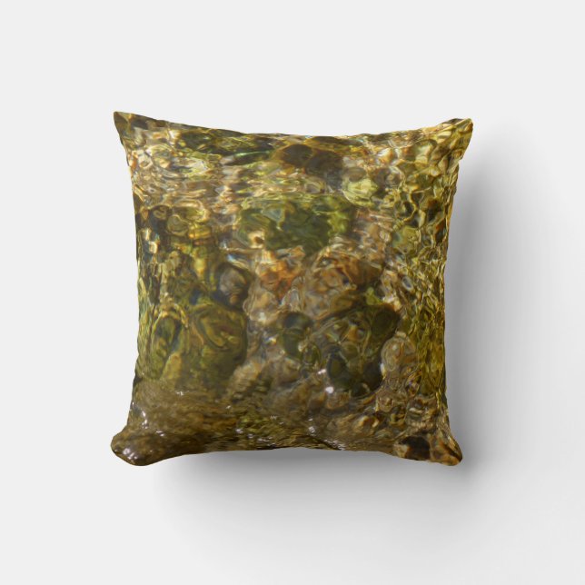 Waters of the Kaweah River Abstract Nature Cushion (Front)