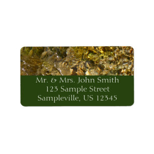 Waters of the Kaweah River Abstract Nature Label